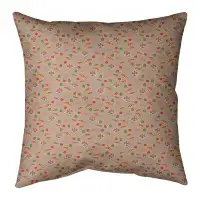 Latitude Run® Katelyn  Elizabeth Black Colour Pizza Pattern Pillow (IndoorOutdoor) -  UV Protected