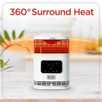 BLACK+DECKER 360° Surround 1,500 Watt Electric Fan Compact Heater