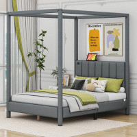 Cosmic Upholstered Canopy Bed
