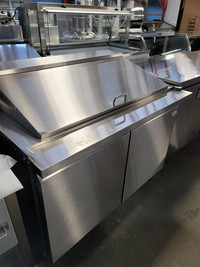 Commercial Double Door Refrigerated Mega Top Sandwich Prep Table- Sizes Available