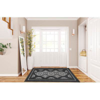 KAVKA DESIGNS Glasco BLACK Indoor Floormat By Foundry Select