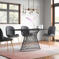 Willa Arlo™ Interiors Taplin Oval Metal Base Dining Table