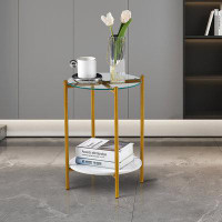 Mercer41 Fashionable Side Table With Waterproof Tabletop