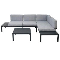 Latitude Run® 3-Piece Aluminum Alloy Sectional Sofa Set