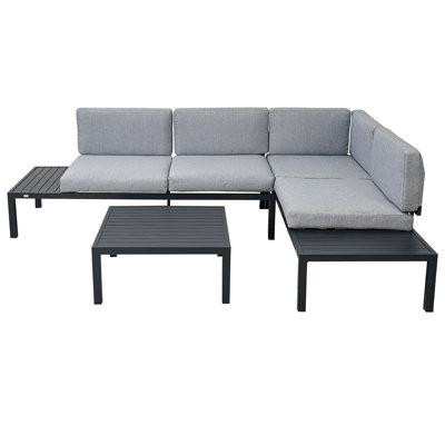 Latitude Run® 3-Piece Aluminum Alloy Sectional Sofa Set in Multi-item in Québec