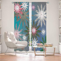East Urban Home Lined Window Curtains 2-panel Set for Window Size by Pam Amos - Starburst Blue Green