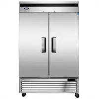 Atosa Double Solid Door 54 Wide Stainless Steel Freezer