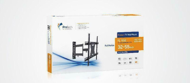 TILTING TV WALL MOUNT 42-90 INCH TV- HOLDS UP TO 165 LB (75 KG) LCD/LED/PLASMA/CURVE TVS in Video & TV Accessories in Oshawa / Durham Region - Image 2