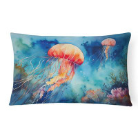 Caroline's Treasures Jellyfish Throw Pillow