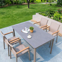 Hokku Designs Nordic Outdoor Tables And Chairs Courtyard Leisure Combination Outdoor Simple Outdoor Balcony Villa Garden
