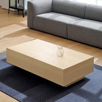 Latitude Run® 47.24" BurlyWood+Manufactured Wood Rectangular Coffee Table