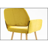 Mercer41 Yadier Fabric Arm Chair Dining Chair