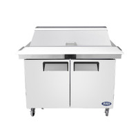 Atosa MSF8306GR 48 Inch Mega Top Refrigerated Sandwich / Salad Prep Table Stainless steel exterior &amp; interior