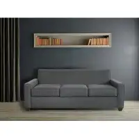 Edgecombe Furniture Avery 80" Square Arm Sofa with Reversible Cushions