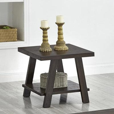 Better Homes & Gardens Konoe Contemporary Wood End Table with Shelf, Espresso in Other Tables