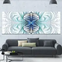 Design Art 'Light Blue Stained Glass Texture'  6 Piece Graphic Art Print Set on Canvas