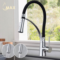 Pull-Down Kitchen Faucet Single Handle Flexible Rubber 17.5