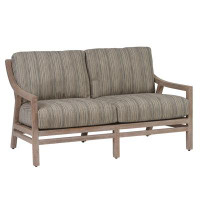 Lexington Stillwater Cove 57" Wide Outdoor Teak Loveseat with Cushions
