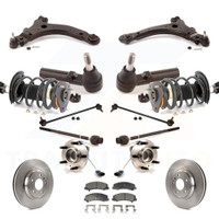 Front Disc Rotors Brake Pads Bearing Shock Suspension Kit (15Pc) For Buick LaCrosse Allure KM-100090