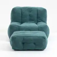 Impact Outdoor Modern Velvet Upholstered Accent Fluffy Bean Bag Chair JOJO-W1996131226