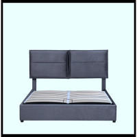 Latitude Run® Upholstered Platform Bed With A Hydraulic Storage System