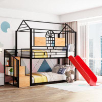 Harper Orchard Adcox Kids Twin Over Twin Bunk Bed