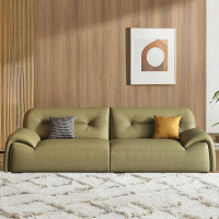 ULTORU 86.61" Orange 100% Polyester Modular Sofa cushion couch