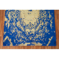 Rugsource Contemporary Abstract Oriental Area Rug Hand-Knotted 5X7