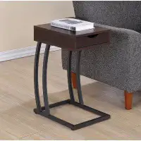 17 Stories Mantua C Table End Table with Storage and Built-In Outlets