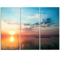 Made in Canada - Design Art Dramatic Sunset Cloudy Sky - 3 Piece Graphic Art on Wrapped Canvas Set includes 3 panels