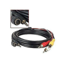 S-Video & 3.5mm Audio (M) to 3 RCA (M) Composite Video/Audio Cable - 6' - Gold