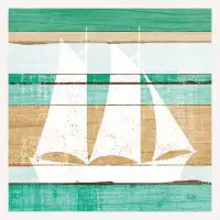 Highland Dunes Beachscape V Boat Green Framed On Poster Paper Print