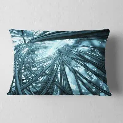 East Urban Home Fractal 3D Stripes Everywhere Throw Pillow