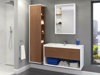 Obe Wall Hung Contemporary Collection with Optional Linen Cabinet - 5 sizes 24, 30, 36, 42 & 48  Canadian Made