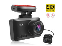4K Dual Lens Dash Camera with GPS Track, WiFi control, 2.45 inch IPS, 170 degree wide angle, Magnet holder DVR car Camer