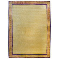 Landry & Arcari Rugs and Carpeting Southwestern Handmade Flatweave Rectangle 8'11" x 12' Wool Area Rug in Yellow