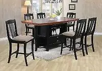 Reduced..  Dalou - 72 x 42 inch Black & Cherry Finished Dining Table Only -  Table in Stock