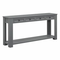 Rosalind Wheeler 63'' Console Table With Storage Drawers And Bottom Shelf
