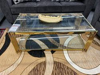 Luxury Look Gold Glass Coffee Table on Discount !!