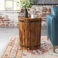 Steelside™ Branden Wine Barrel End Table
