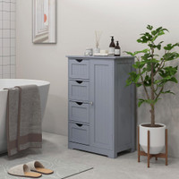 Bathroom Cabinet 22" x 11.8" x 32.7" Grey