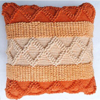 Foundry Select Foundry Select 100% Cotton Hand Woven Cushion Cover Casanova Pack Of 2 Rust