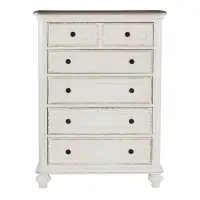 One Allium Way Traditional Design 1Pc Chest Of Drawers Storage Dark Finished Knobs Wooden Bedroom Furniture-51.5" H x 38