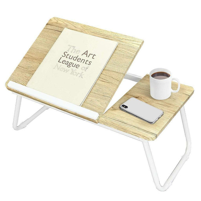 NEW FOLDING LAPTOP DESK WOODEN TABLE TILT FOOD TRAY 622FT in Other Tables in Alberta