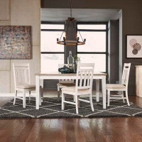 August Grove Cesidia Pine Solid Wood Dining Set