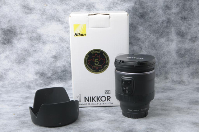 NEW 1 NIKKOR 10-100mm f/4.5-5.6 PD Power Drive Zoom VR Lens Black  (ID 1593)   BJ Photo-Since 1984 in Cameras & Camcorders