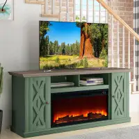 Three Posts Knighten TV Stand For TVs Up To 78" With Fireplace Included