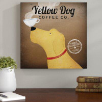 Ebern Designs « yellow dog coffee co. », impression sur toile tendue, reproduction d’art sur toile tendue