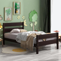 Red Barrel Studio Full / Double bed, Solid Wood Platform Bed