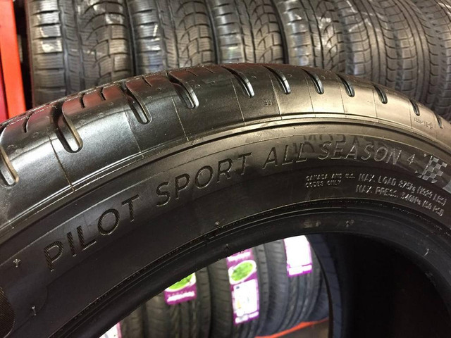 18 INCH SET OF 4 USED ALL SEASON TIRES 255/45R18 103Y MICHELIN PILOT SPORT ALL SEASON 4 TREAD 99% TAKE OFFS in Tires & Rims in Ontario - Image 3